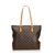 Louis Vuitton Monogram Cabas Mezzo Brown Leather Cloth  ref.114107