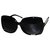 Chanel Des lunettes de soleil Plastique Noir Blanc cassé  ref.114434