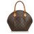 Louis Vuitton Monogram Ellipse PM Brown Leather Cloth  ref.114577