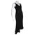 Joseph Asymmetric evening dress Black Silvery Viscose Acetate  ref.114826