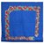 Cartier Lenços de seda Azul  ref.114838
