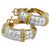 Brincos Fred "Isaure", 2 tons de ouro e platina, diamantes. Ouro amarelo Ouro rosa  ref.114856