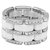 Chanel ring, Modello "Ultra", in oro bianco, ceramica bianca e diamanti.  ref.114872