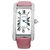 Cartier watch, "American tank", in white gold and diamonds. Leather  ref.114880