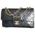 Classique Chanel Timeless Classic Small Cuir Noir  ref.115080