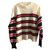 Isabel Marant Knitwear Black Red Cream Wool Mohair  ref.115135