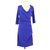 Diane Von Furstenberg Kleid Blau Viskose  ref.115180