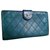 Chanel Wallets Green Leather  ref.115185
