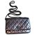 Wallet On Chain Chanel WOC Marineblau Leder  ref.115194