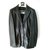 VERSACE Black Leather Jacket  ref.115232