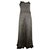 René Lezard Full length evening gown Khaki Metallic Wool Viscose Polyamide Acetate  ref.115315