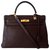 Hermès BORSA HERMES KELLY MARRONE Pelle  ref.115370