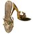 Giuseppe Zanotti Swarovski embellished high heels Golden Leather  ref.115412