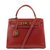 Hermès Super Hermes Kelly 28 caixa de couro de alça de sela tijolo vermelho, hardware de ouro em muito bom estado!  ref.115440