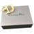 Belo broche Dior chama Dourado Aço  ref.115487