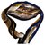 Hermès Fabuloso cuadrado de Plissé con decoraciones de Hermes Ledoux. Castaño Azul Blanco roto Seda  ref.115510