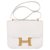 Hermès Impresionante Hermes Constance en piel de becerro granulada blanca, hardware de oro! Blanco Cuero  ref.115603