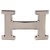 Superb Hermès belt buckle model "Guillochee", new condition! Silvery Steel  ref.115606
