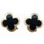 Van Cleef & Arpels "Pure Alhambra" earrings in yellow gold and onyx.  ref.115703