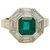 Autre Marque Yellow gold Mellerio ring, emerald and diamonds.  ref.115707