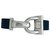 Van Cleef & Arpels Watch, model "Padlock" steel on leather, diamond.  ref.115730