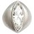 inconnue Sanded white gold ring, marquise diamond 4,09 carats H / SI2  ref.115732