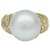 Autre Marque Anillo Tabbah de oro amarillo., perla blanca y diamantes.  ref.115738
