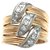 Cartier ring, "Trillium" model in yellow and white gold, diamants. Yellow gold  ref.115740