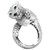 Cartier ring, "Feline" model, In platinum, diamants, emeralds and onyx.  ref.115761
