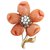 Clip Van Cleef & Arpels, model "Clematis", In yellow gold, coral and diamonds. White gold  ref.115773