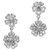 inconnue Pair of white gold flower pendant earrings, diamants.  ref.115776