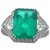 inconnue White gold ring, emerald 4,39 carat, diamants.  ref.115788