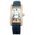 Cartier model "Tank Américaine" watch in yellow gold, diamants. Leather  ref.115797