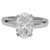 inconnue White gold ring, oval diamond 2,29 Cts, H / SI1 Pink gold  ref.115820