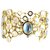 Bracelet en or jaune Temple St Clair "Rainbow Moonstone", pierres de lune, diamants et saphirs.  ref.115834