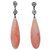 inconnue White gold dangle earrings, coral and diamonds.  ref.115854