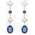 Chaumet earrings, "Clarissa", in white gold, sapphires and diamonds.  ref.115873