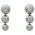Cartier earrings, "Diamond Beads", in white gold, diamants.  ref.115874