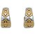 Bulgari earrings, "Parentesi", yellow gold and steel.  ref.115878