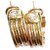 Cartier "Fogorra" earrings in three gold tones, diamond. White gold Yellow gold Pink gold  ref.115884