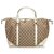 Gucci GG Jacquard Duffel Bag Brown Beige Leather Cloth  ref.116145