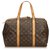 Louis Vuitton Souple do monograma dos sacos 35 Marrom Couro Lona  ref.116155