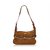 Burberry Leather Chain Hobo Bag Brown Golden Metal  ref.116309