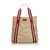 Gucci GG Web Jacquard Tote Bag Brown Red Beige Cloth  ref.116329