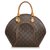 Louis Vuitton Monogram Ellipse MM Brown Leather Cloth  ref.116357