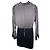 Self portrait Selbstportrait Seidenkleid Blau Grau Metallisch - Ansicht 2