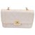 Chanel Vintage Shoulder Bag White Leather  ref.116396