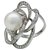 Bague Chanel, "Fil de Camélia",or blanc, perle et diamants.  ref.116417