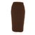 Max Mara Falda elegante Chocolate Lana  ref.116453