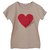 T-Shirt Top in cotone marrone chiaro con strass Céline Taglia S SMALL Caramello  ref.116512